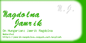 magdolna jamrik business card